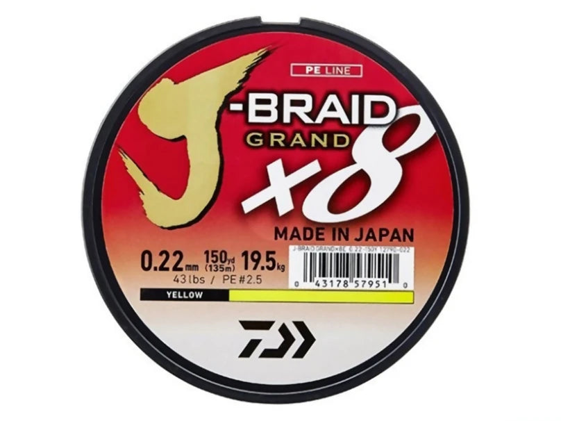 Daiwa J-Braid Grand X8 Chartreuse 135m