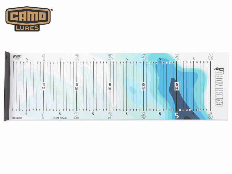 Camo Lures Fisch-Maßband 65 cm x 20 cm mit Anschlag