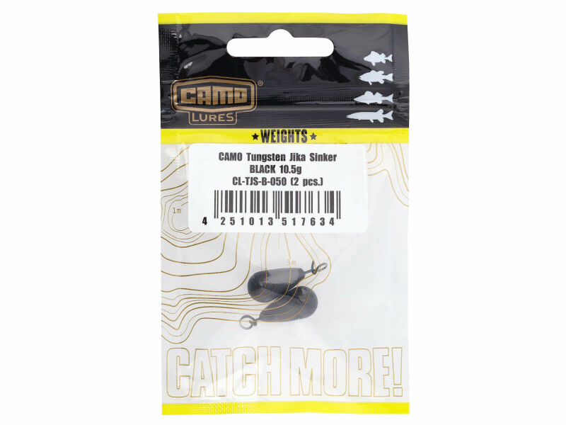 Camo Lures Tungsten Jika Sinker – Schwarz