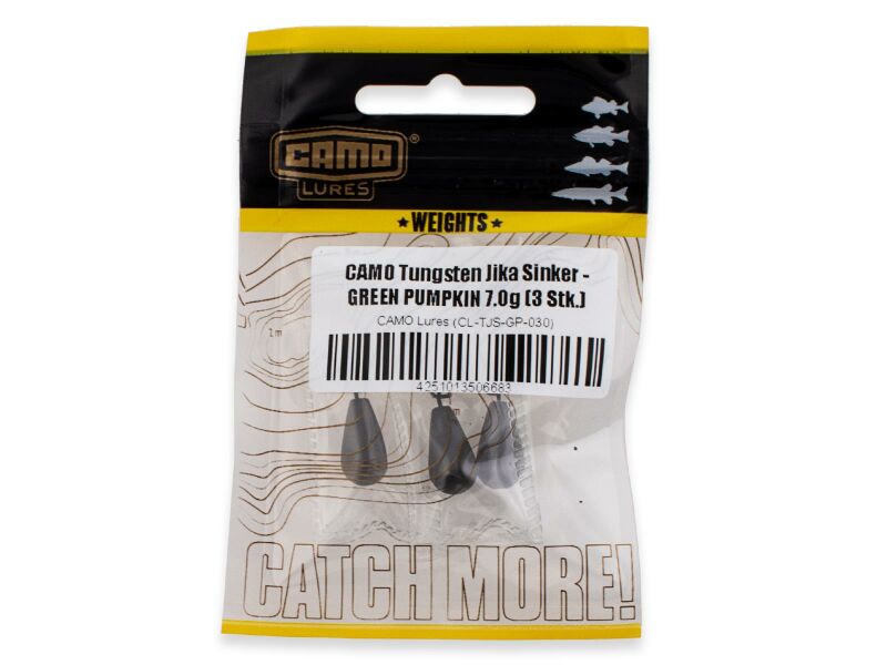 Camo Lures Tungsten Jika Sinker – Green Pumpkin