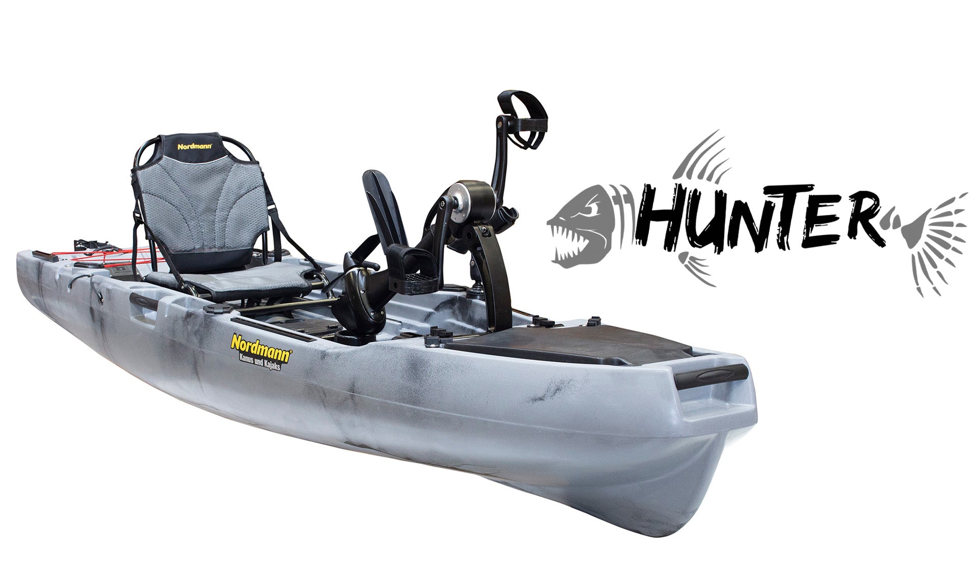Nordmann Hunter 10.5 Angelkajak Sit on Top inkl. Zahnstangen-Pedalantrieb