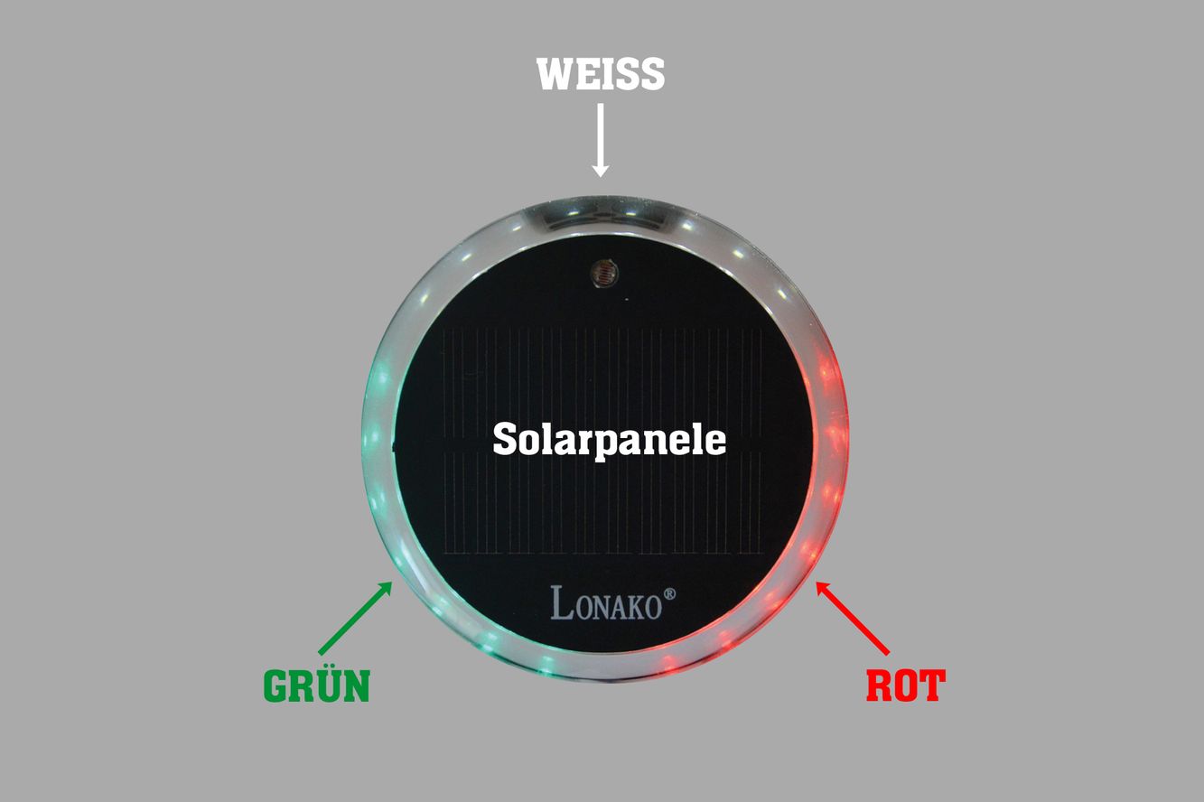 Fasten Set: Positionslicht 3 Farben + Teleskopadapter zur Befestigung Fasten Halterung