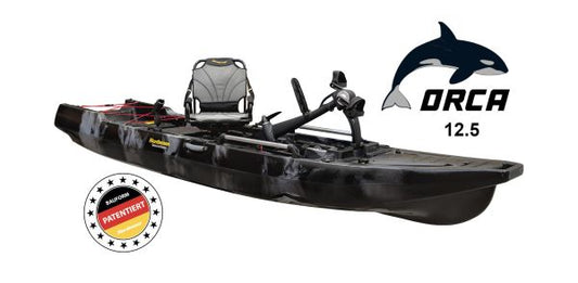Nordmann Orca 12.5 Angelkajak Sit on Top inkl. Zahnstangen-Pedalantrieb