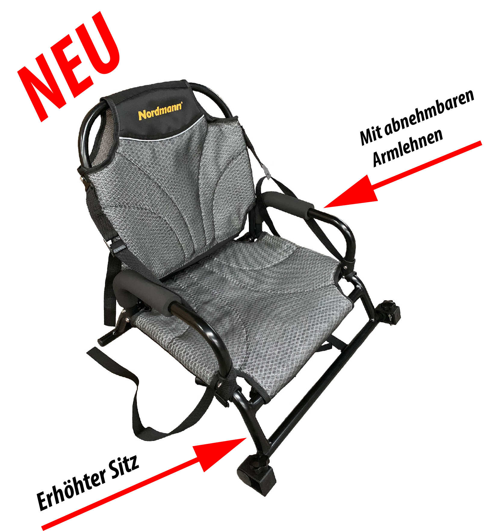 Nordmann Ranger 12.5 Angelkajak Sit on Top inkl. Zahnstangen-Pedalantrieb