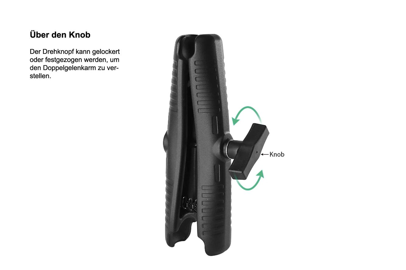 Fasten Kajak Echolot Plattform (560x52mm)+ 2x Verbinder + 2x 1,5 Zoll Kugeln