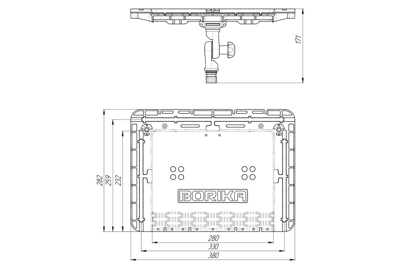 Fasten Bait Board Angeltisch (282x380mm) für dein Angelzubehör